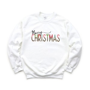 Simply Sage Market Women's Graphic Sweatshirt Leopard Merry Christmas - 1 of 4