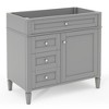 36'' Bathroom Vanity With 2 Drawers 1 Tip-out Drawer Modern Minimalist Style Bathroom Storage Cabinet Solid Wood Frame Vanity - 2 of 4