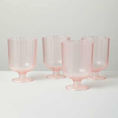 16oz Textured Tritan Plastic Wine Goblet - Hearth & Hand™ with Magnolia