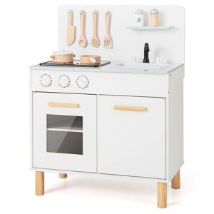 Infans Kids Kitchen Playset with Light up Stove & Cooking Sounds Oven Sink Faucet - 1 of 4