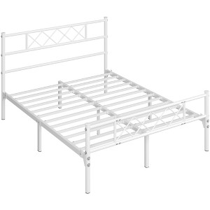 Yaheetech Simple Metal Bed Frame with Headboard&Footboard Slatted Bed Base - 1 of 4