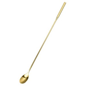 Unique Bargains Stainless Steel Reusable Long Handle Cocktail Coffee Mixing Spoon - 1 of 4