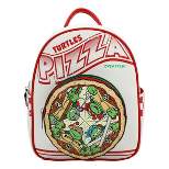 TMNT Classic Retro Cartoon Turtles Pizza Women's White Mini Backpack