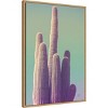 Amanti Art 23"x33" Saguaro Green Pastel by Nathan Larson Framed Canvas Wall Art - 2 of 4