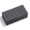 Cesicia 11.8" Patio Floor Tiles Pack, 22 WPC Wood-Plastic Composite Patio Deck Tiles, Water Resistant, Dark Gray - 2 of 4