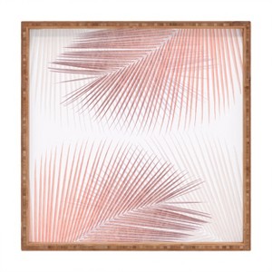 Gale Switzer Palm Leaf Synchronicity 12" x 12" Medium Square Bamboo Tray - Deny Designs - 1 of 3