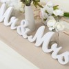 Mr and Mrs Sign-Elegant Freestanding,White Wooden Wedding Table Decor for Sweetheart Table, Anniversary Centerpiece,Wedding Reception Decoration - 4 of 4