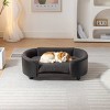 Pet Sofa,Luxury Dog Beds With Solid Wood Legs And Bent Wood Back,Dog Couch Bed,Affordable Dog Kennel,Unique Dog Beds-Cuddlewood - 3 of 4