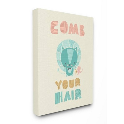 24"x1.5"x30" Comb Your Hair Mod Lion Oversized Stretched Canvas Wall Art - Stupell Industries