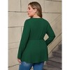 Women Plus Size Tunic Tops Casual Long Sleeve Swing Flowy Blouse Loose Shirts - 2 of 4