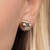 14k Yellow Gold 13mm Swirl Knot Stud Earrings - 2 of 4