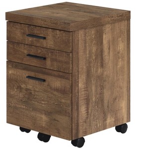 File Cabinet, Rolling Mobile, Storage Drawers, Printer Stand, Office, Work, Brown Laminate, Contemporary, Modern - 1 of 1