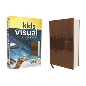 Niv, Kids' Visual Study Bible, Leathersoft, Bronze, Full Color Interior - by  Zondervan (Leather Bound) - 1 of 1