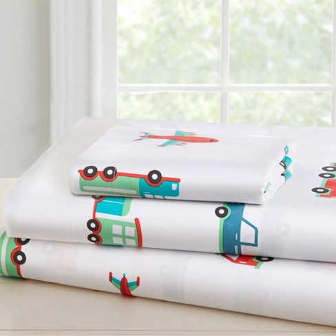 Wildkin Kids Transportation 100% Cotton Sheet Set - Toddler : Target