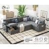 AMERLIFE 2 in 1 Pull Out Sofa Bed with Storage Chaise - 2 of 4