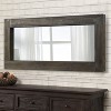 PexFix 24 in. W x 58 in. H Farmhouse Rectangular Solid Wood Framed Full Length Leaning Mirror in Brown - 2 of 4