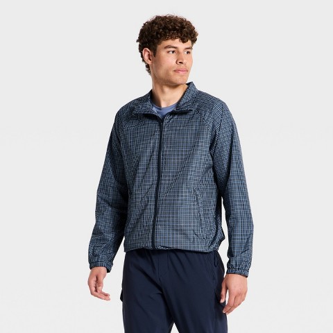 All In Motion Men's Windbreaker Jacket - All in Motion™ Blue L