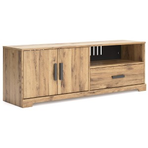 59" Larstin TV Stand for TVs up to 63" Brown/Beige - Signature Design by Ashley: Media Storage, Entertainment Center - 1 of 3