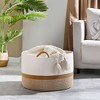 Aoibox Large Cotton Rope Blanket Basket 20x13 Inch Woven Laundry Hamper Storage Organizer for Living Room Nursery Pillows Toys - 2 of 4