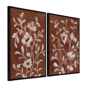 Kate and Laurel Sylvie Beaded Botanical Harmony I and II Framed Canvas Art Set by Nikita Jariwala - 1 of 4