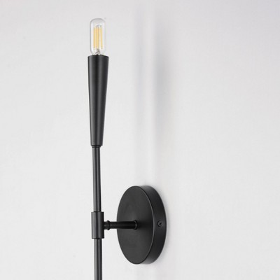 Vela 24" Black Steel Outdoor Wall Sconce