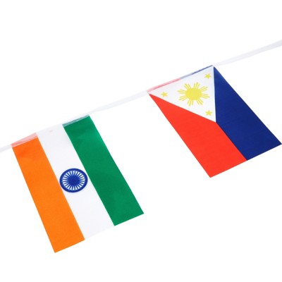 80 ft Multicolor Polyester International Flags Banner