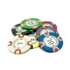 Slickblue 25-Count Milano 10g Clay Poker Chips, Real Casino Look, Compression Molded, Stylish Inlay Design, $10-$10,000 - 3 of 3