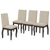 Modern Dining Chairs Set of 4 Upholstered Dining Chair with Wood Legs for Dining Room and Kitchen with Nailhead-Tanpinhause - 2 of 4