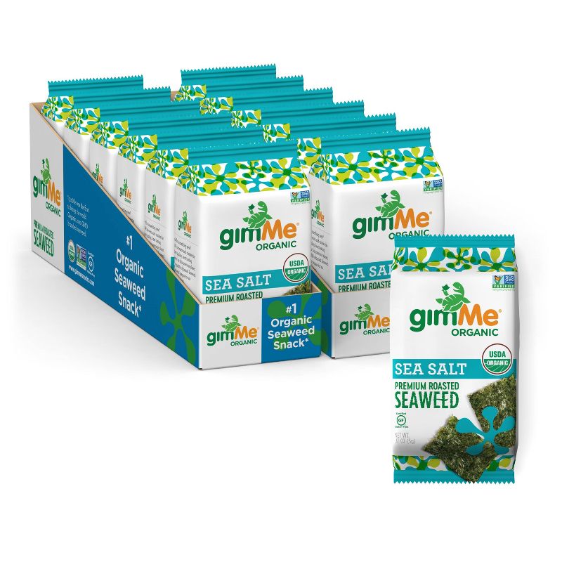 GimMe Organic Roasted Seaweed Snacks - 0.17oz/12pk, 4 of 5