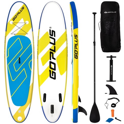 Floating Board with Premium Sup Accessories & Adjustable Paddle for Fishing  & Yoga - Costway