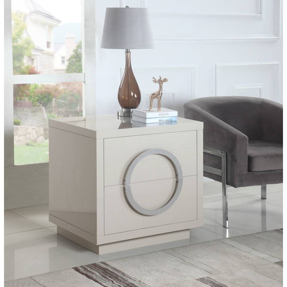 Norcia Side Table Beige - Chic Home Design was $639.99 now $383.99 (40.0% off)
