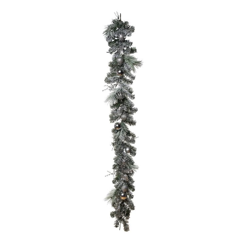 Transpac Artificial 72 in. Green Christmas Holiday Garland, 1 of 2