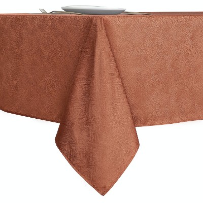 Spice Diamond Textured Spill Proof Rectangular Fabric Tablecloth