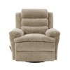 Microfiber Swivel Glider Recliner Chair with Plush Comfort and Removable Seat Back - 2 of 4