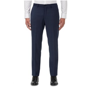 Armani Mens Modern Fit Woven Birdseye Dress Pants Slacks, Blue, 32W x 32L - 1 of 1