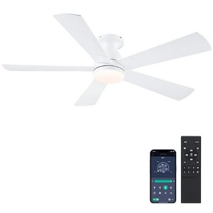 52 Inch Flush Mount Ceiling Fan with 5 Blades - 1 of 4