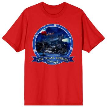 Polar Express Train Ride Logo Crew Neck Short Sleeve Red Women's T-shirt