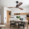 Sofucor 48" Ceiling Fan without Light 3 Walnut Wood Blades Black and Brown - 3 of 4