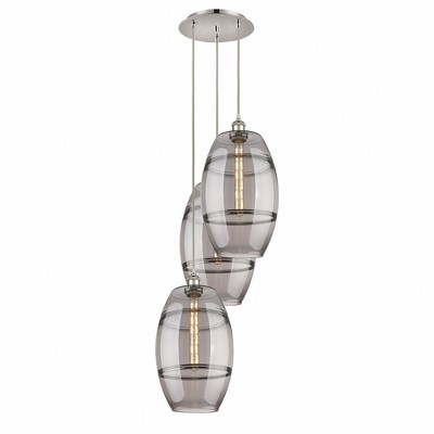 Vaz - 3 Light Cord Hung Multi Pendant In Industrial Style-56.25 Inches Tall and 16.5 Inches Wide