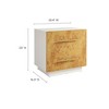 Modway ABEL 2 Drawer Nightstand in White Bleached Burl - 3 of 4