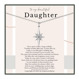 HOPE LOVE SHINE Daughter Necklace from Mom – North Star Jewelry Gift, Wedding Gift From Mom or Dad - 1 of 1