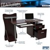 Anybear Stylish Computer Desk with Storage - 3 of 4