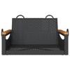 vidaXL Swing Bench Black 24.8"x24.4"x15.7" Poly Rattan - 4 of 4