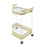 Kitchen Cart with Towel Rack, Bottle Storage Rack and Stemware Rack - 4 of 4