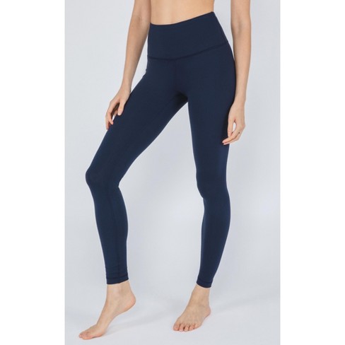 90 Degree By Reflex Womens Powerflex Polygiene High Waist Full Length  Legging - Dark Navy - X Small