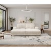 TIRAMISUBEST 110in Sofas Convertible Corduroy Sectional Extra Wide Chaise Double Lounge Built In Storage Armrests Living Room Home Gym, Beige - 2 of 4