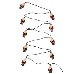 Kurt Adler Indoor/Outdoor UL 10-Light Santa Claus with Tree Light Set, 9ft - 1 of 2