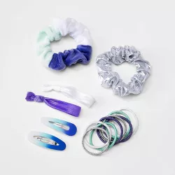 Kids' 14pk Hair Clip and Twister Set - Cat & Jack™ Purple/Blue
