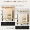 Crystal Gold Bathroom Vanity Light 3/4/5/6 Light Modern Bathroom Vanity Light Fixtures Over Mirror Modern Crystal Vanity Lighting - 3 of 4