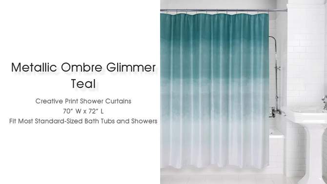 Metallic Ombre Glimmer Shower Curtain - Allure Home Creations, 2 of 10, play video